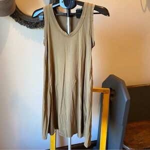 Sleeveless Tan Tank Dress